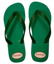 20 Pares Chinelo Verde Bandeira Tradicional - 33 ao 40 - Atacado Grade Fechada