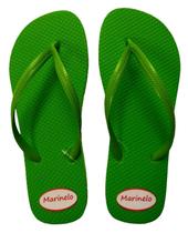 20 Pares Chinelo Verde Limao Slim - 33 ao 40 - Atacado Grade Fechada