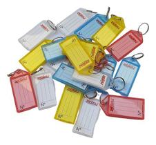 20 Pç Chaveiro Plaquinha Organizador Identificador Chave