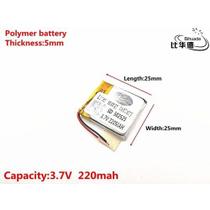 20 Peça 502525 220mah 5mmx25mmx25mm 2 Fios 3,7v - 20 Peça 502525 220mah 5mmx25mmx25mm 2 Fios 3,7v -