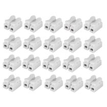 20 Peças Conector Rápido De Fio De Mola 2 Vias, Abraçadeira De Cabo De Fácil Instalação, Bloco De