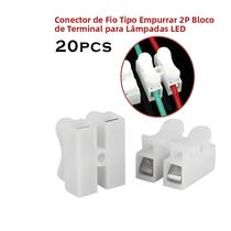 20 Peças Conectores Rápidos De Fio Em Mola, Grampos De Cabo, Bloco Terminal Para Fita De LED E Fitas