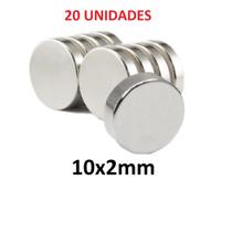 20 Peças Imã Neodímio 10x2 10mm X 2mm Pronta Entrega