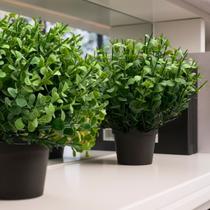 20 Picks de mini eucalipto planta artificial 120 hastes total para jardins de parede verde e painéis - Decora Flores Artificiais
