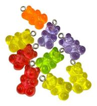 20 Pingente Ursinho Gummy Para Montar Pulseira Brincos Colar