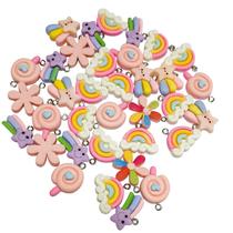 20 Pingentes Arco íris Sorvete Estrela de Fazer Colar Pulseiras Brincos Montar Bijuterias 20 Pingentes Arco íris Sorvete Estrela de Fazer Colar Pulseiras Brincos Montar Bijuterias