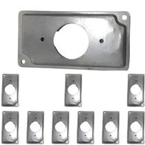 20 Placa Condulete 1 Polegada Alumínio 1 Tomada Redonda Sieg Furação Diagonal