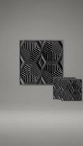 20 Placas 3D Decorativas Hexagonais 50x50cm Pretas