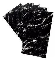20 Placas Adesiva Parede Piso Painel Mármore Preto Vinílico Premium Autocolante 3d Lavavel 30x60cm