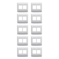 20 Placas Cor Branca Com 4 Módulos 4x4 Pol. Tramontina Aria