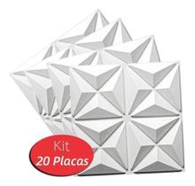20 Placas Decorativas 3D Plástico 50X50Cm Teto Mini Estrelar 20 Placas Decorativas 3D Plástico 50X50Cm Teto Mini Estrelar