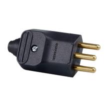 20 Plug Plugue Macho 3 Pinos 20a 180 Graus Prensa Cabo Preto Margirius