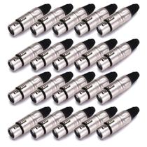20 Plugs XLR F Cabo Fêmea Santo Angelo 20 Plugs XLR F Cabo Fêmea Santo Angelo