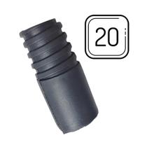 20 ponteira com rosca plastica para cabos em geral cor preta