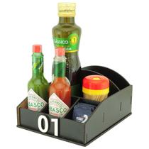 20 Porta Pimenta Azeite Guardanapos Sal Sachê Palito Restaurante Preto