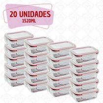 20 Pote Hemertico Vidro Frezzer Micro-ondas Organizado 1520ml 20 Pote Hemertico Vidro Frezzer Micro-ondas Organizado 1520ml