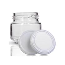 20 Potes Papinha 122ml Com Tampa Metálica Branca Multiuso