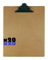 20 prancheta mdf madeira oficio a4 portátil garra plast 5031