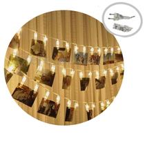 20 Prendedor Clipe Varal Luminoso Led P/ Foto Usb Tomada