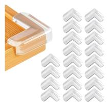 20 Protetores De Quina Canto Cantoneira Silicone Proteção Bebê Quina Móveis Transparente