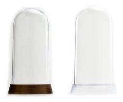 20 Redomas Cúpulas Acrílico Base Cor Ouro Envelhecido Pequenas 11 cm