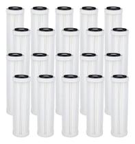 20 Refil Filtro Água Plissado Lavável 10 X 2 1/2 25 Micras Branco