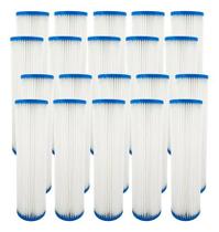 20 Refis Filtro Plissado Lavável 10 Polegadas X 2 1/2 Branco