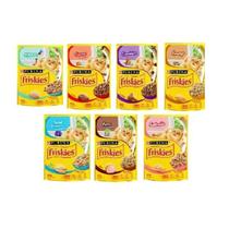 20 saches friskies sabores variados carne, peixe branco, peru, salmao, frango, cordeiro - purina