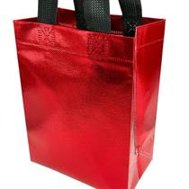 20 Sacola Metalizada Luxo Bolsa Ecobag TNT para Presente Brinde Loja Reforçada