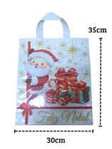 20 Sacolas Plástica Alça Fita Natal Panetone Kits de Natal Confeitaria 20 Sacolas Plástica Alça Fita Natal Panetone Kits de Natal Confeitaria