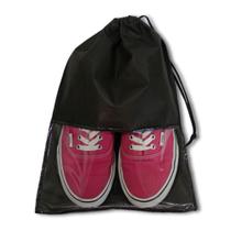 20 Sacos Para Sapatos / Porta Sapato Preto 36x28cm C/ Visor 20 Sacos Para Sapatos / Porta Sapato Preto 36x28cm C/ Visor