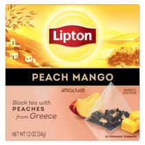 20 saquinhos de chá Tea Lipton Black Peach com sabor de manga 20 saquinhos de chá Tea Lipton Black Peach com sabor de manga