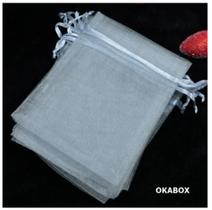 20 Saquinhos De Organza 30x40 Branco Fita Cetim Maternidade