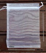 20 Saquinhos De Organza 30x40 Branco Fita Cetim 20 Saquinhos De Organza 30x40 Branco Fita Cetim