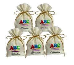 20 Saquinhos Lembrancinhas Festa Personalizado ABC Escola Formatura 20 Saquinhos Lembrancinhas Festa Personalizado ABC Escola Formatura