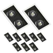 20 Spot Embutir Branco e Preto AR70 Base GU10 Save Energy