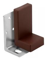 20 Suporte Capa Marrom Cantoneira C/ Parafuso + Bucha