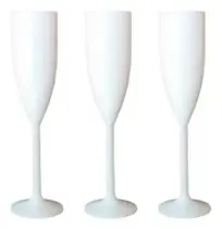 20 Taça Espumante Plástico Resistente - 140ml