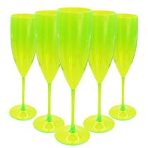 20 Taças De Champanhe Acrílico Cristal Colorido 140ml natal fim de ano ceia aniversario festa evento