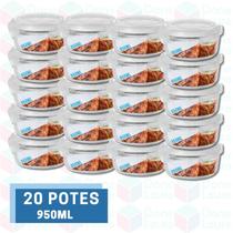 20 Tigela Redonda Bowl Hermética com Tampa 950ML Airfryer
