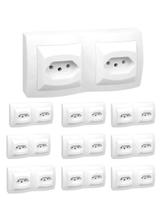 20 Tomada Dupla Sobrepor Pial Sistema X 2P+T 10A 250V 20 Tomada Dupla Sobrepor Pial Sistema X 2P+T 10A 250V