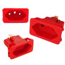 20 Tomada Embutir Fêmea Painel 3 Pinos 20a Tpa2-3 Vermelha Margirius 20 Tomada Embutir Fêmea Painel 3 Pinos 20a Tpa2-3 Vermelha Margirius