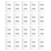 20 Tomadas Dupla Padrão 2P+T Distanciadas 10A/250V Habitat - FAME