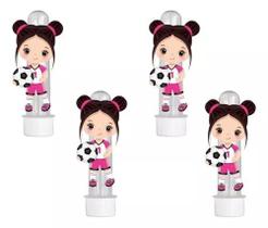 20 Tubetes 3d Personalizado Lembrancinha Futebol Rosa
