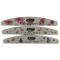 20 Ultra Lixa Unha Profissional Banana 100/180 Fibra Lavável