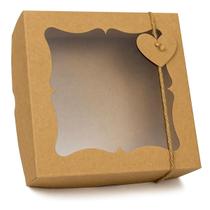 20 un Caixa Clássica Kraft 20x20x6 com visor 20 un Caixa Clássica Kraft 20x20x6 com visor