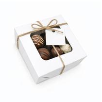 20 un Caixa Para Bem Casado Com Visor 8x8x4 Branca 20 un Caixa Para Bem Casado Com Visor 8x8x4 Branca