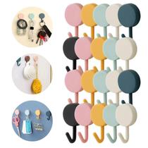 20 Un Gancho Cabide Plástico Adesivo Cozinha Banheiro Parede