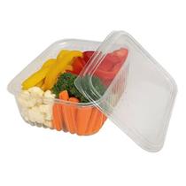 20 Un Pote Retangular Com Tampa 150ml Para Marmita