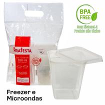 20 und Pote Para Bolo De Pote Quadrado Plástico Descartável Prafesta - 350ml 20 und Pote Para Bolo De Pote Quadrado Plástico Descartável Prafesta - 350ml